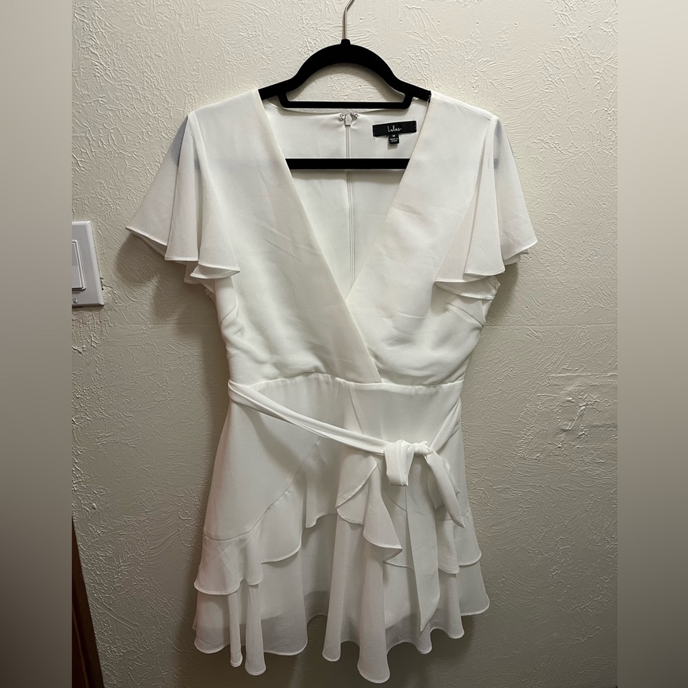 Lulu’s White Graduation Dress